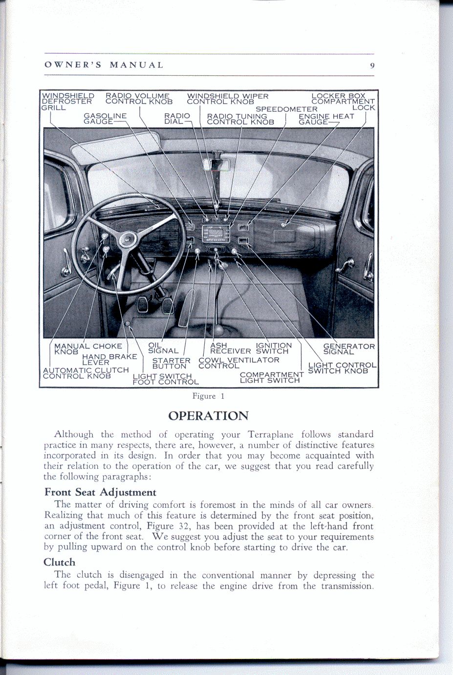 1937 Hudson Terraplane Owners Manual Page 31